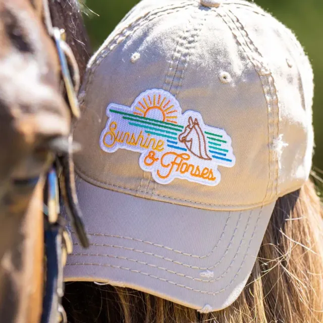 Dapplebay Sunshine & Horses pet natural baseball cap