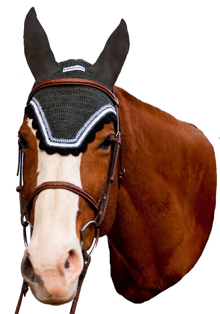 Equine Couture Oornetje Zilver Lurex Cob katoen