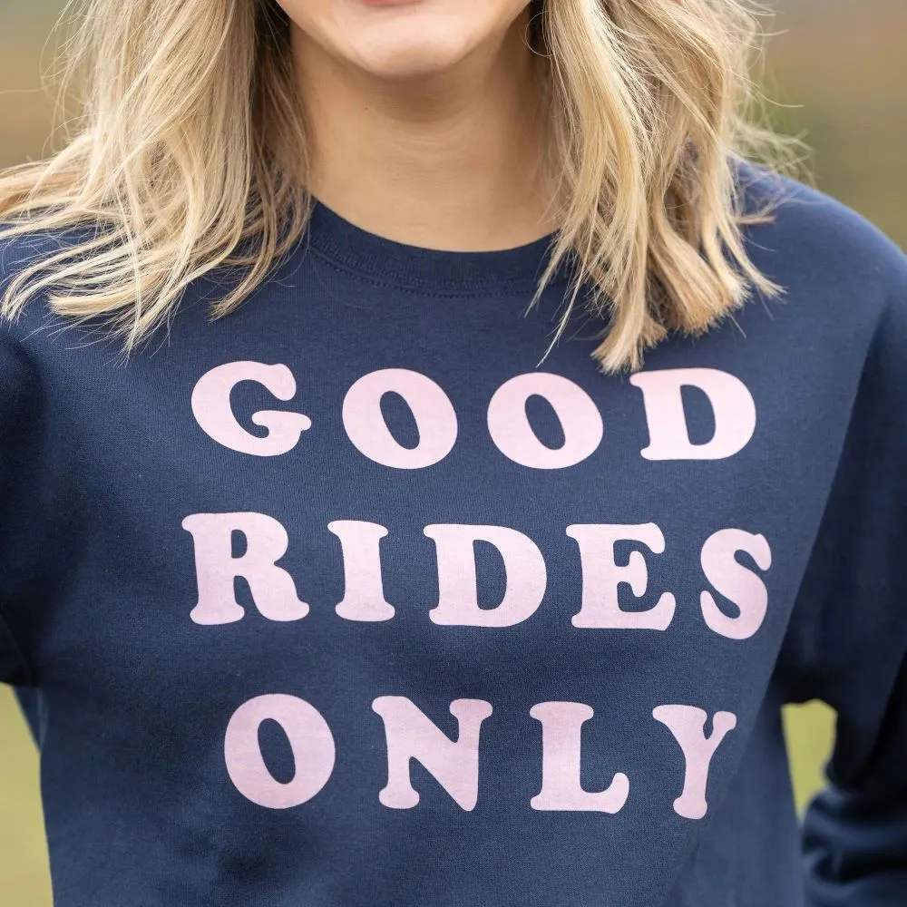 Dapplebay Good Rides Only sweater navy warme crewneck