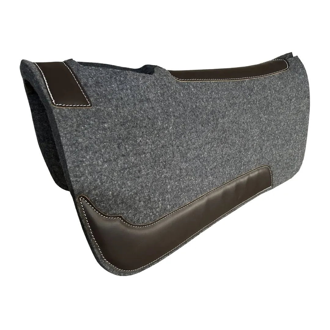TuffRider Harmonic Zadelpad Wolvilt 1 inch 32x34 Antraciet