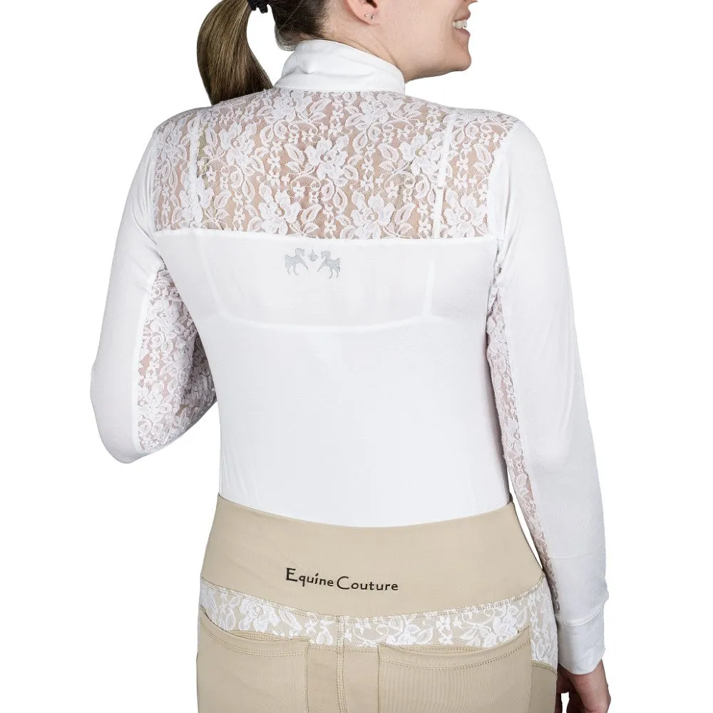 Equine Couture Spicy Girl Cinnamon wedstrijdshirt wit