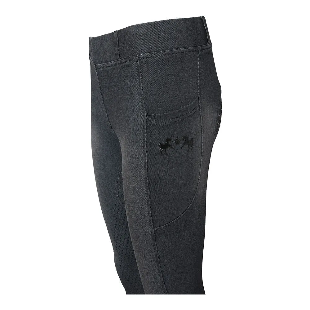 Equine Couture Denim Full Seat rijlegging Denim met grip