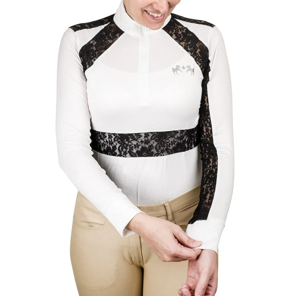 Equine Couture Spicy Girl Cinnamon wedstrijdshirt wit