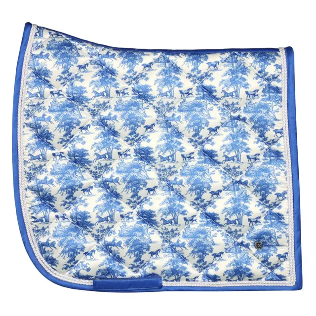 Dapplebay Equestrian Toile dressuur zadeldek blauw wit
