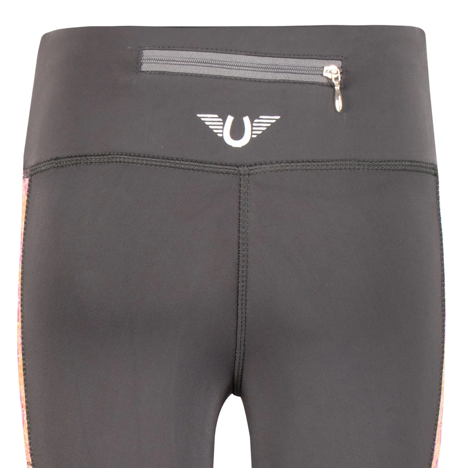 TuffRider Athena EquiCool rijtights charcoal orange kinderen