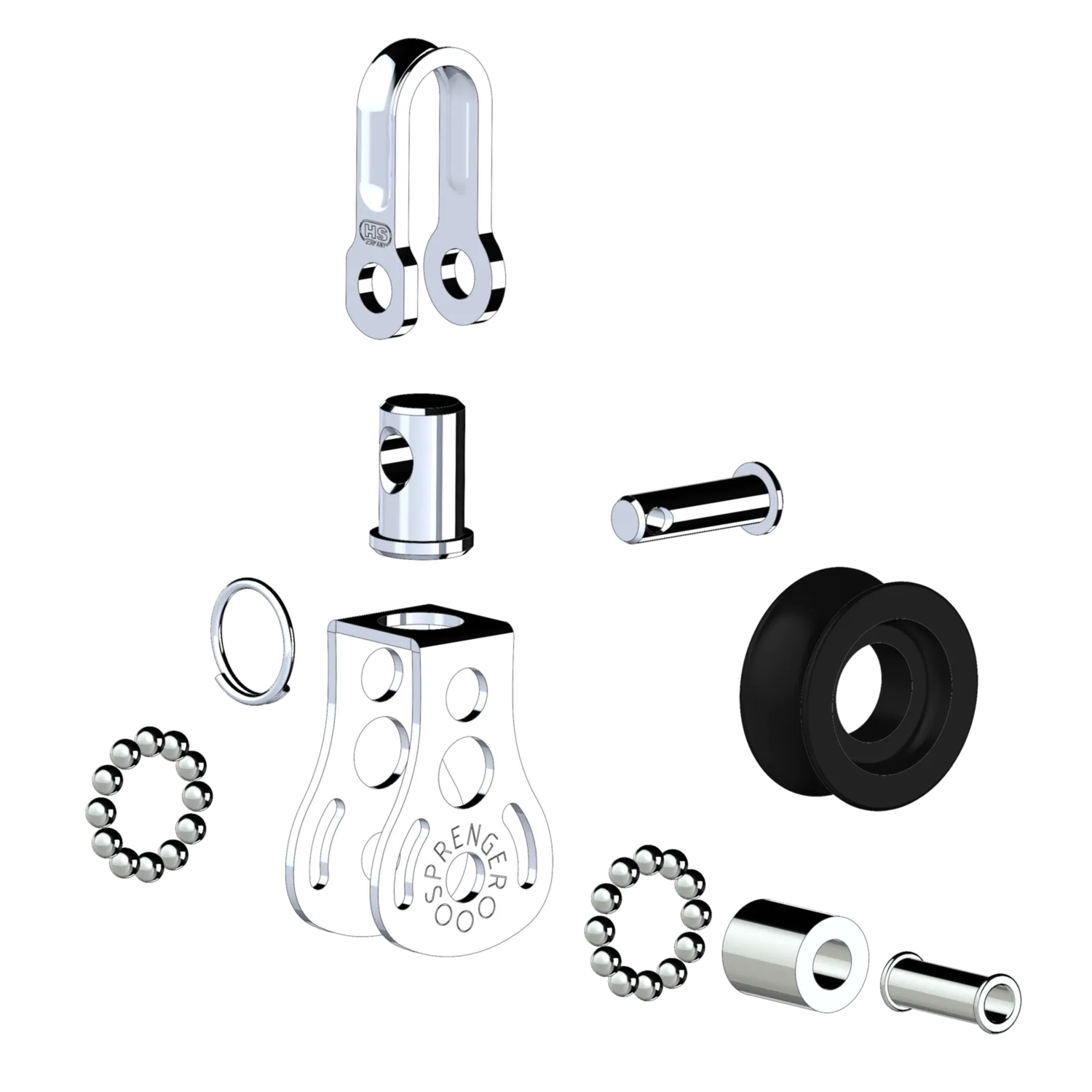 HS Sprenger Micro XS Blok 6 mm Kogelgelagerd met Wartel