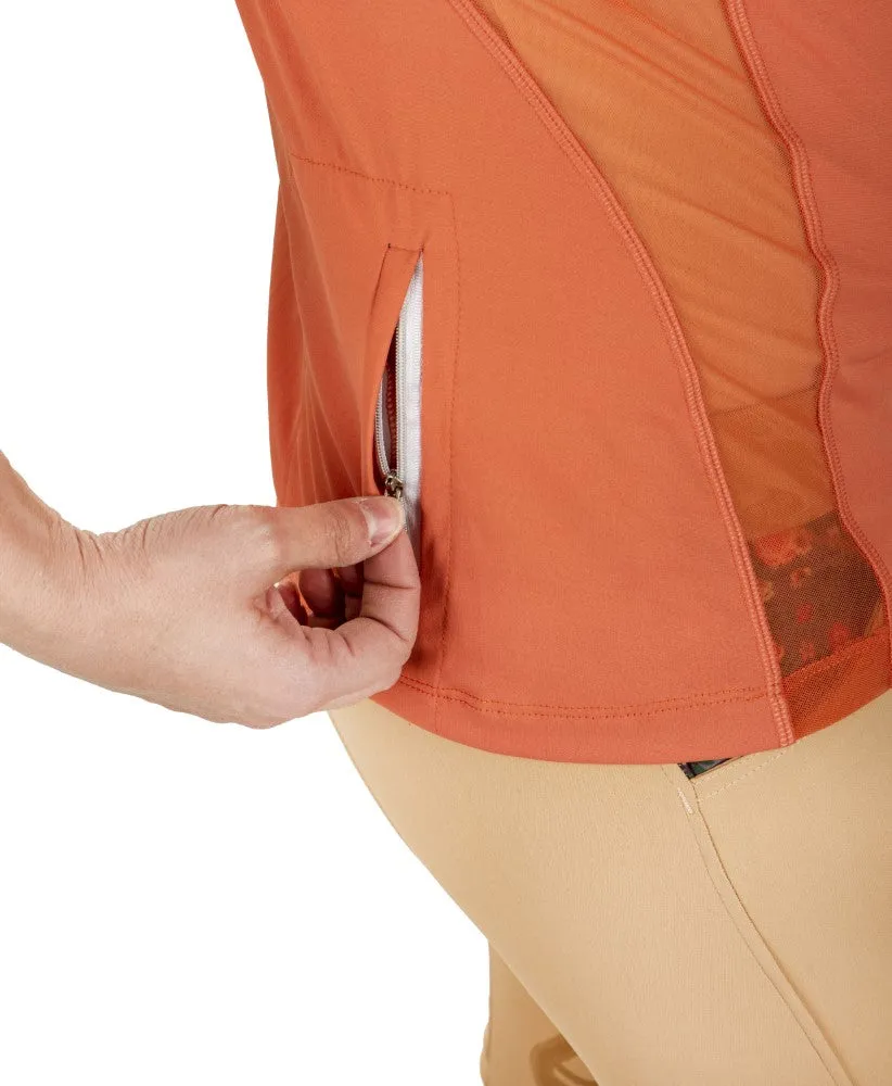 EcoRider Ella sportshirt marigold korte mouw gerecycled