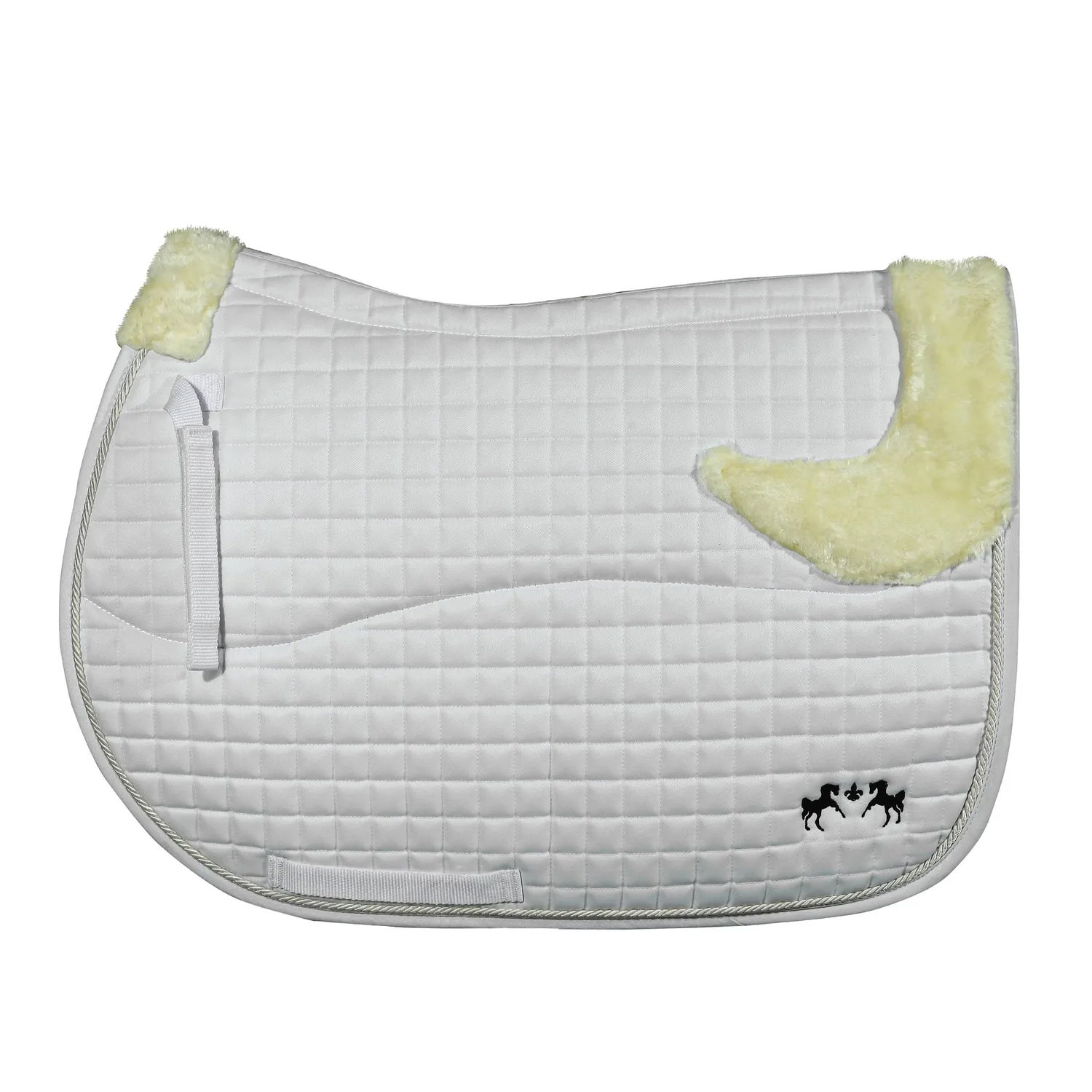 Equine Couture Regal zadeldek wit bont CoolMax