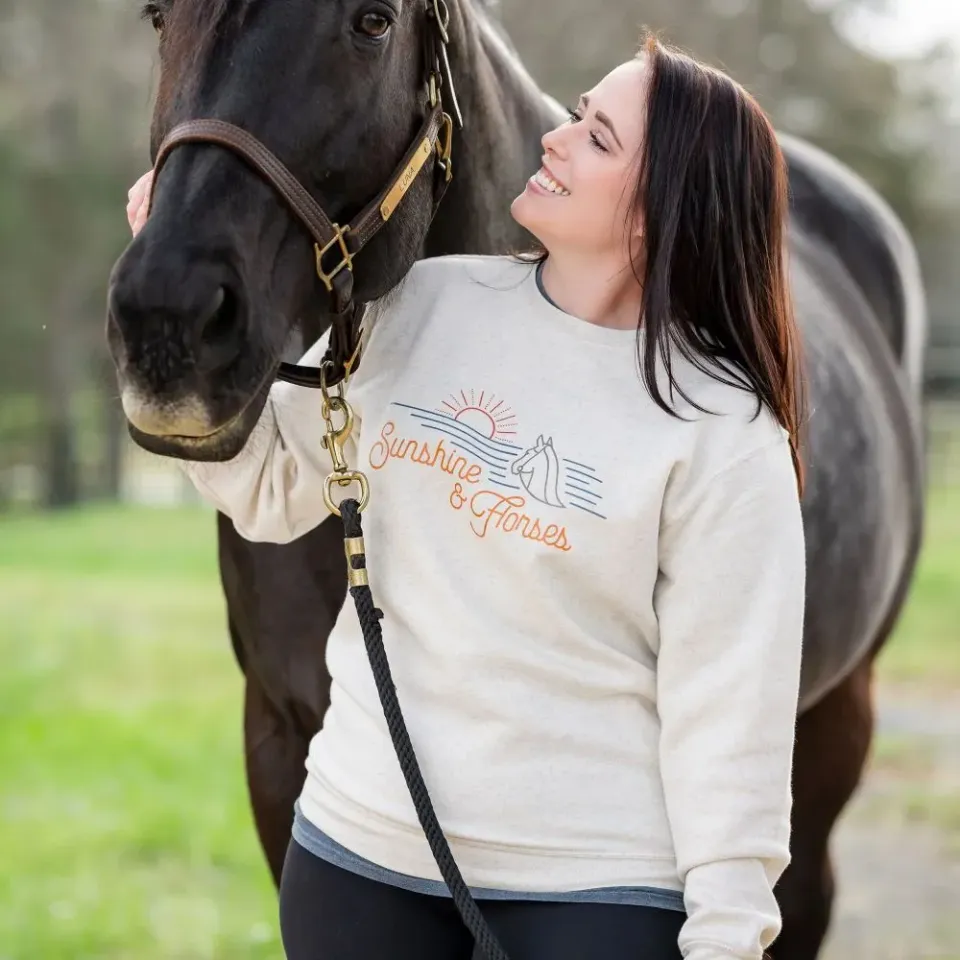 Dapplebay Sunshine & Horses sweater Natural middelzwaar