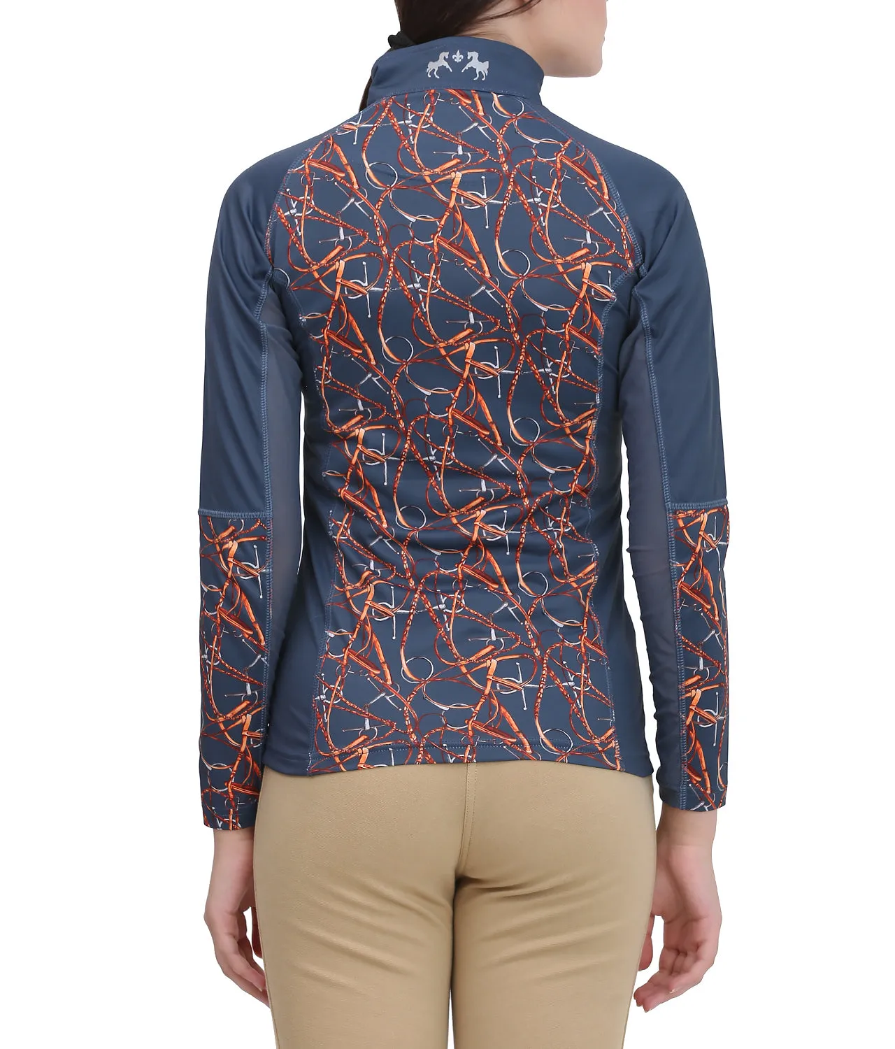 Equine Couture Snaffle Bridles Sport sportshirt navy 2X UV