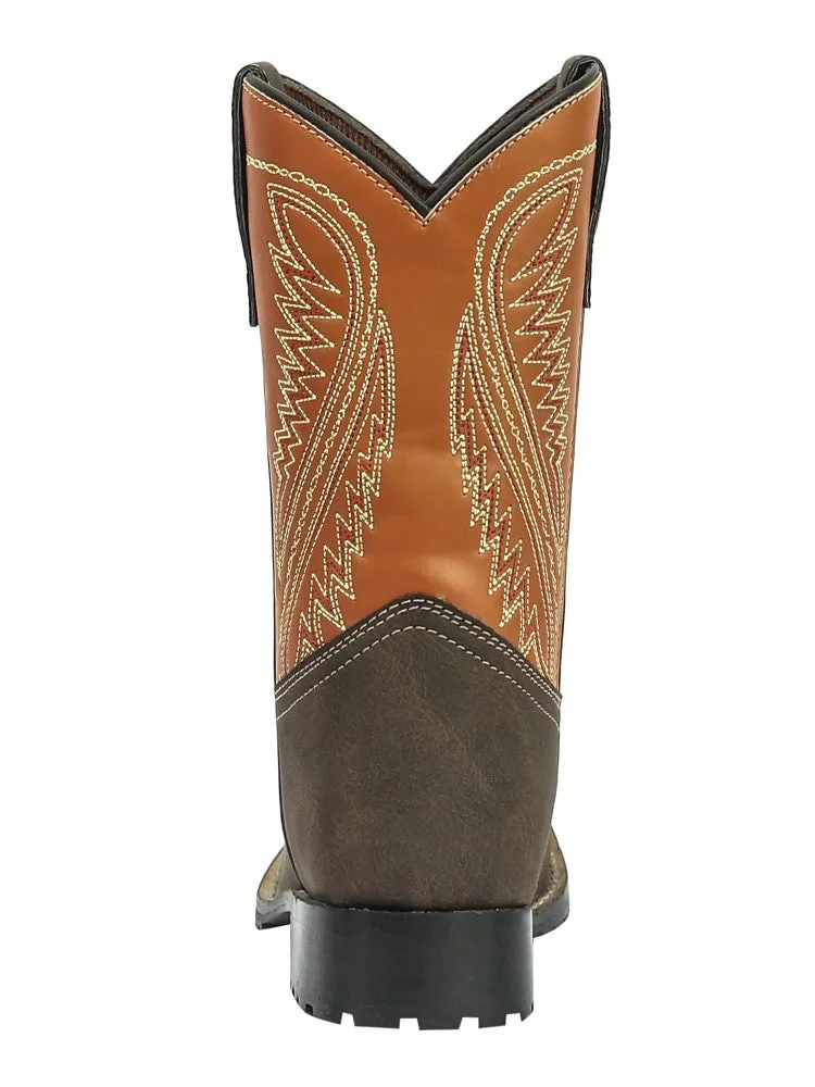 TuffRider Big Bend youth westernlaars mocha rust ronde neus