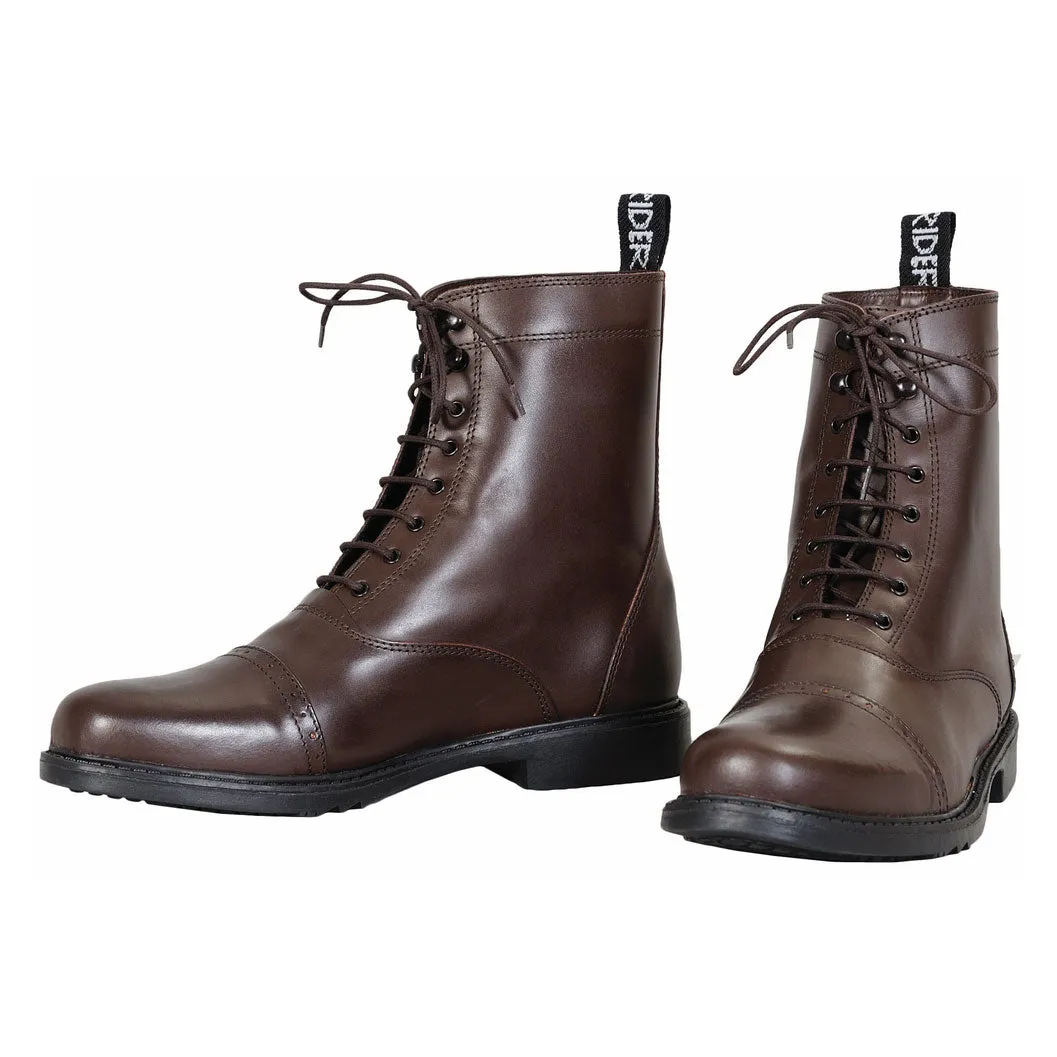 TuffRider Baroque Laced rijschoenen Zwart heren leer