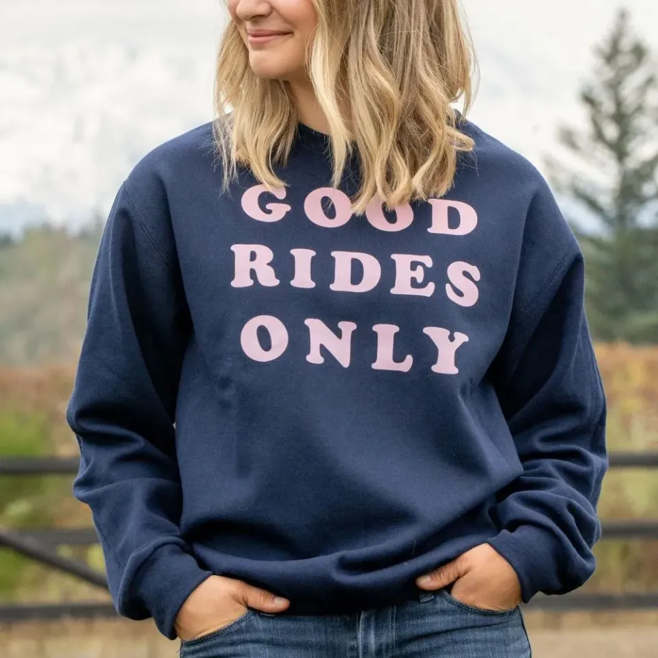Dapplebay Good Rides Only sweater navy warme crewneck