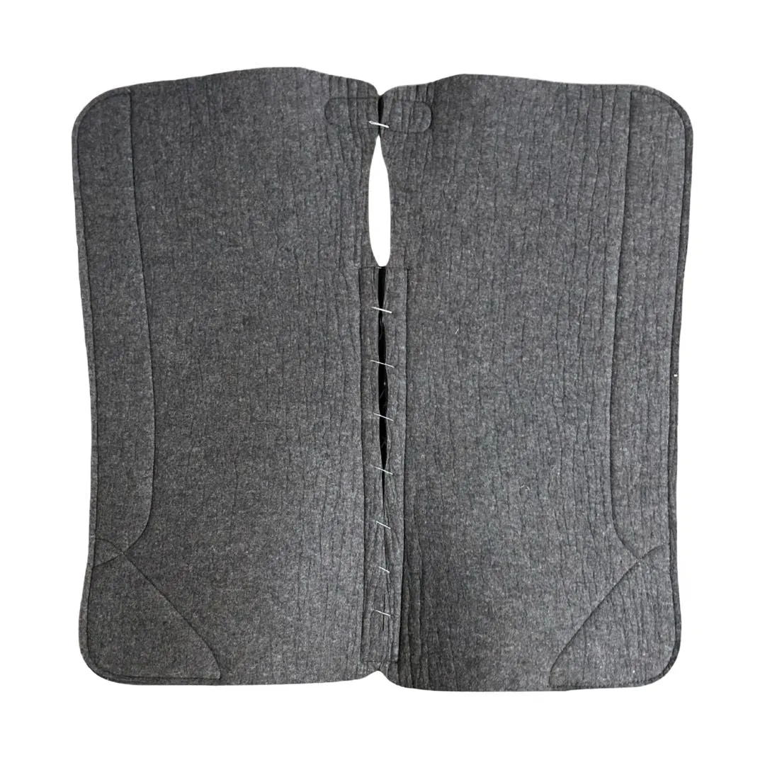 JPC Equestrian TuffRider Axiom zadelpad grijs 32x32 wol 1 inch
