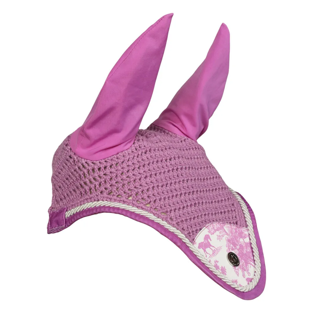 Dapplebay Toile vliegenmuts pony rose white oren 5,5