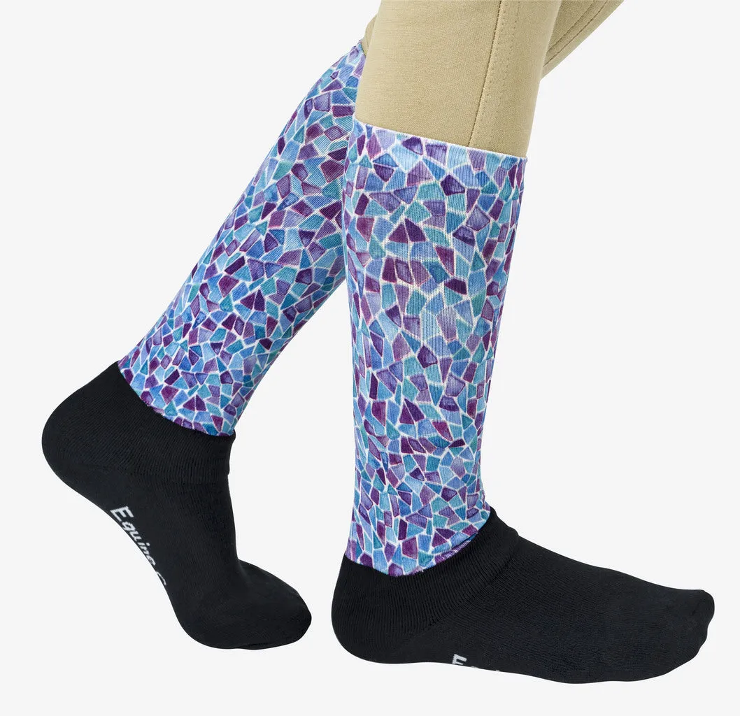 Equine Couture OTC laarzensokken kind print kniekousen