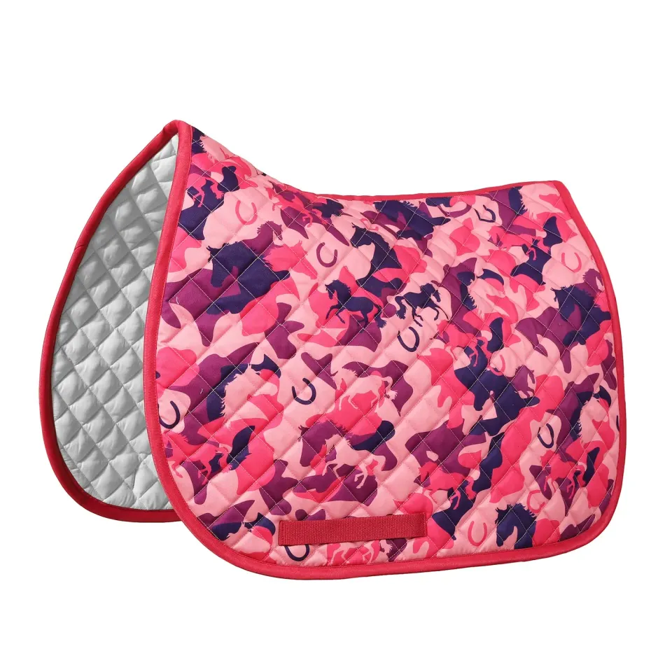 Equine Couture Camo zadeldek roze STD paardenprint