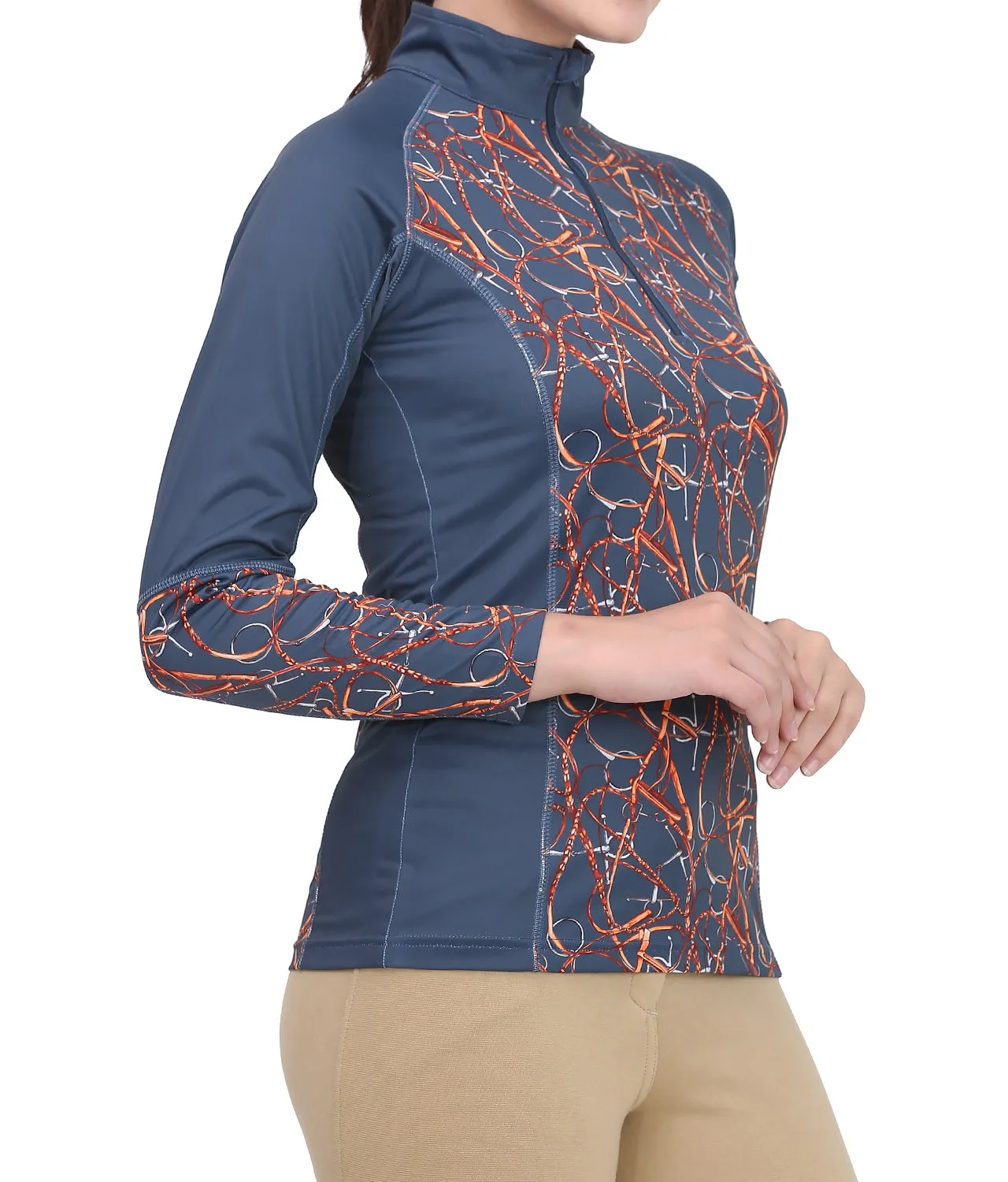 Equine Couture Snaffle Bridles Sport sportshirt navy 2X UV