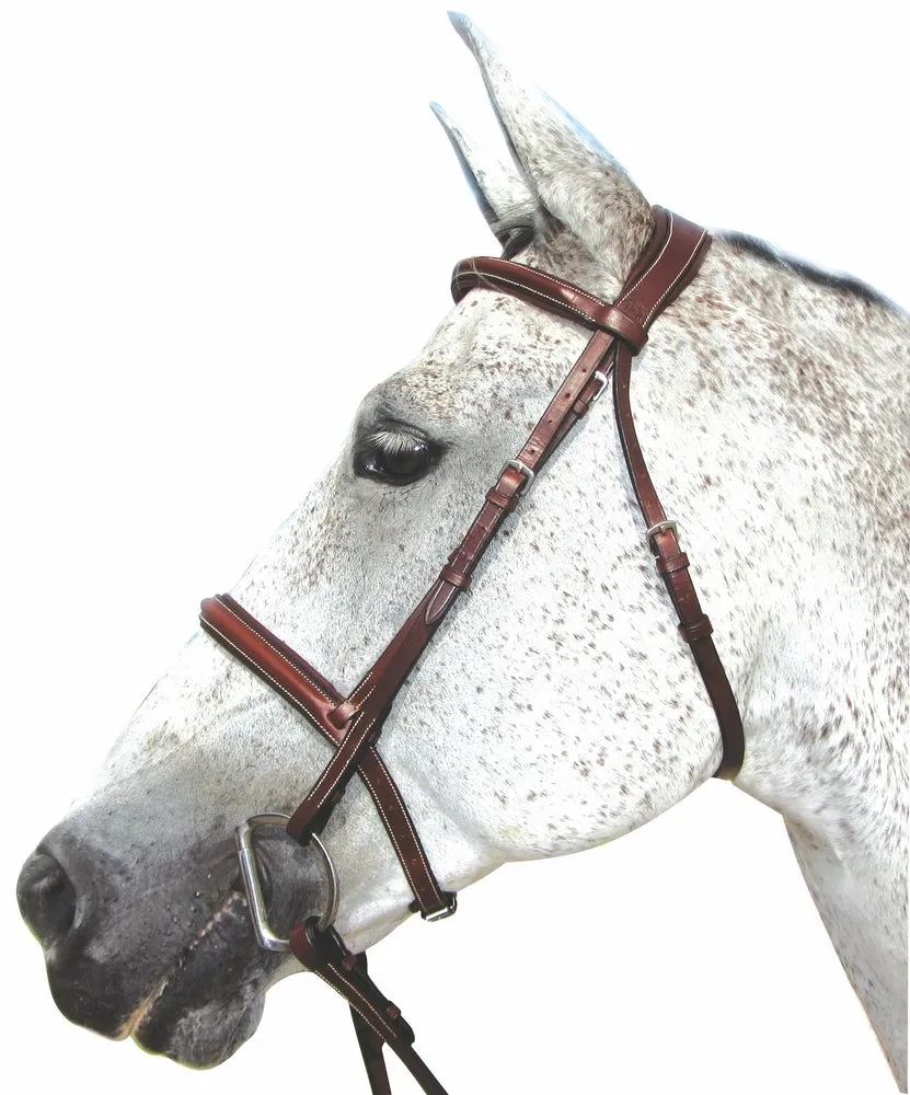 Henri de Rivel Pro Mono Crown hoofdstel havana horse gevoerd