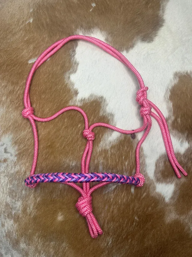 Mushabu Vaquero Touwhalster Roze Shet Met Gevlochten Band