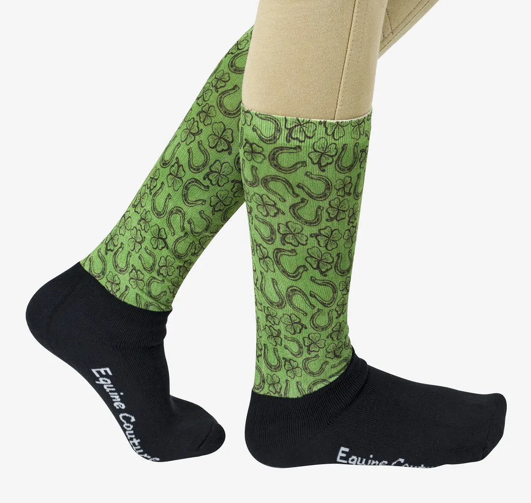 Equine Couture OTC laarzensokken kind print kniekousen