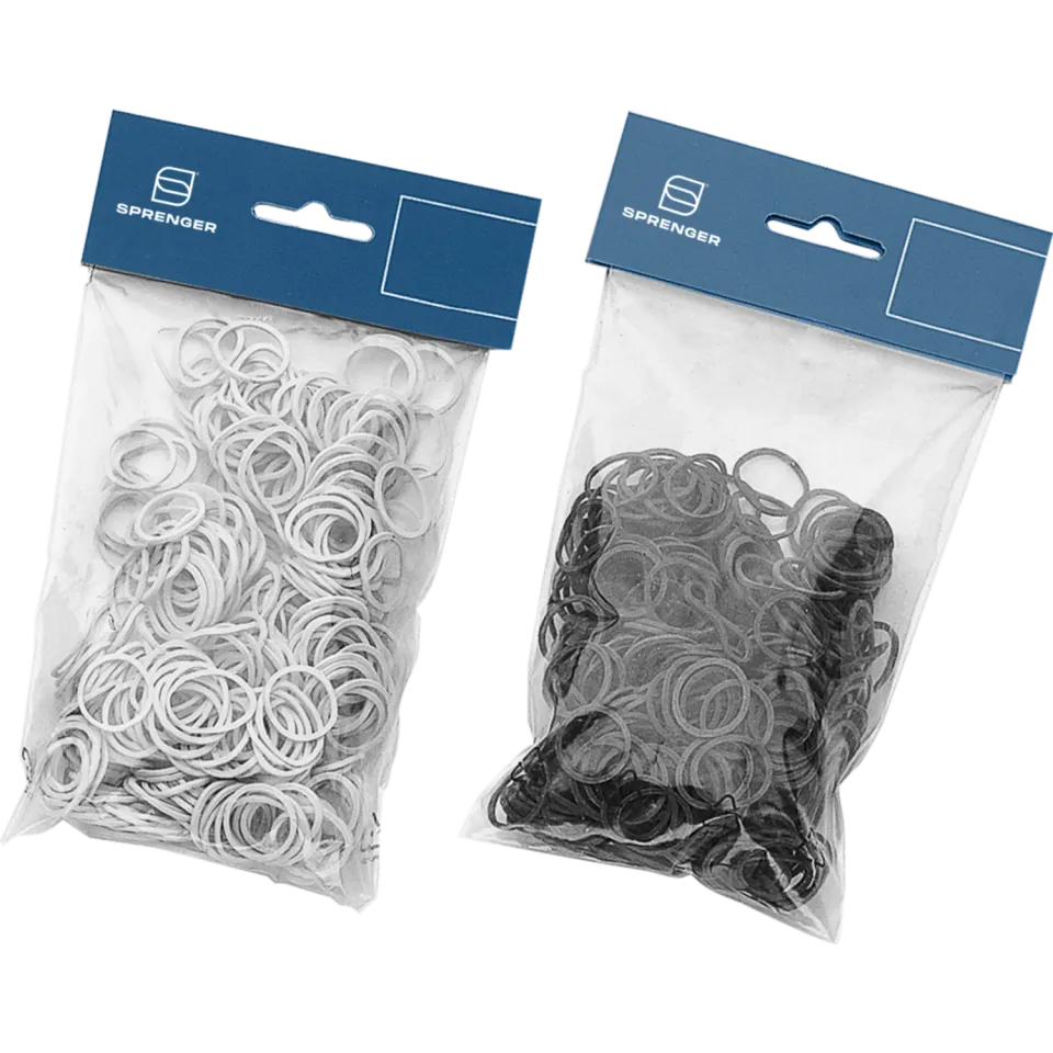 HS Sprenger Mähnengummis manenelastiekjes zwart gecoat