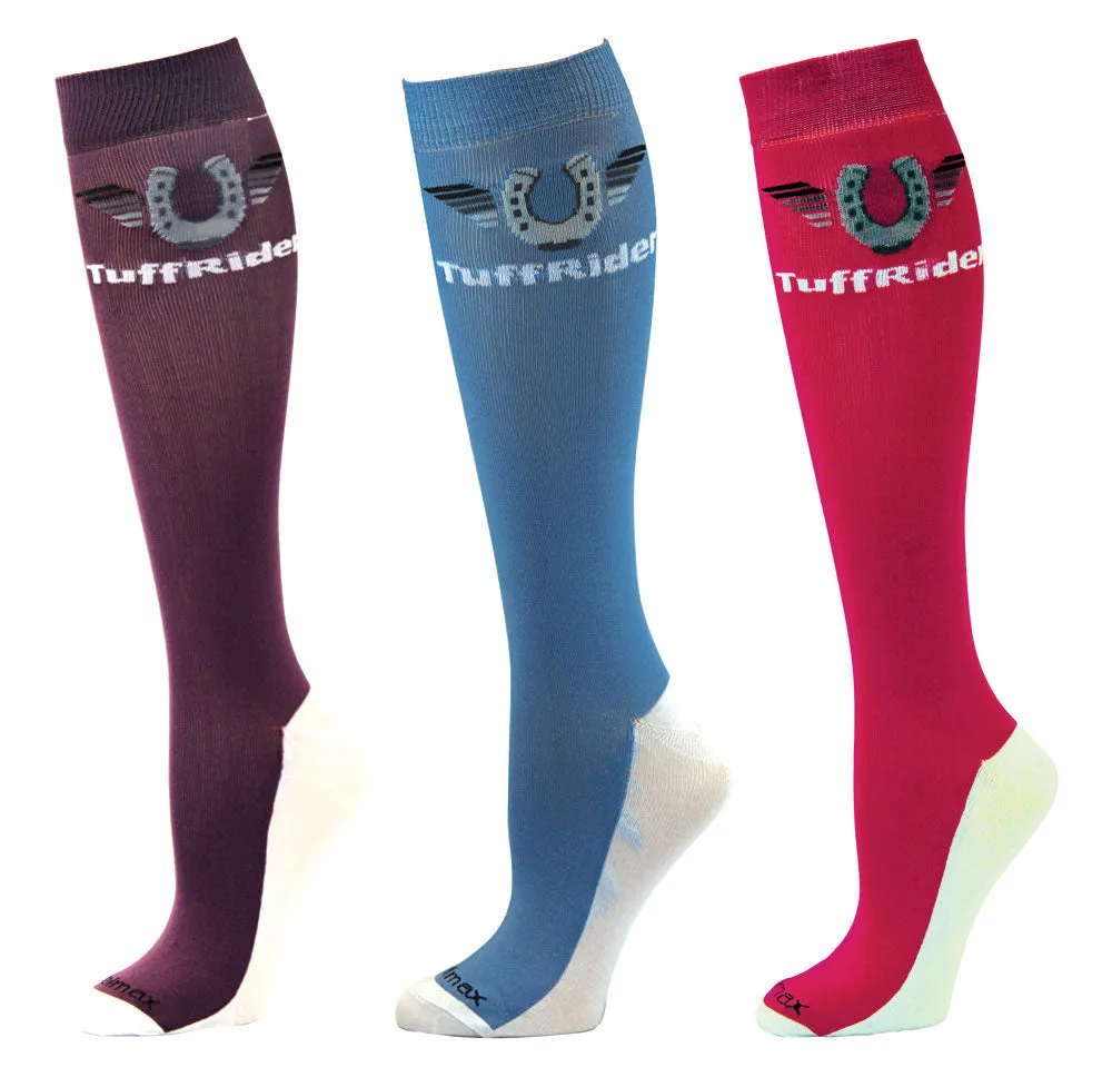 TuffRider Coolmax rijkousen 3-pack zand