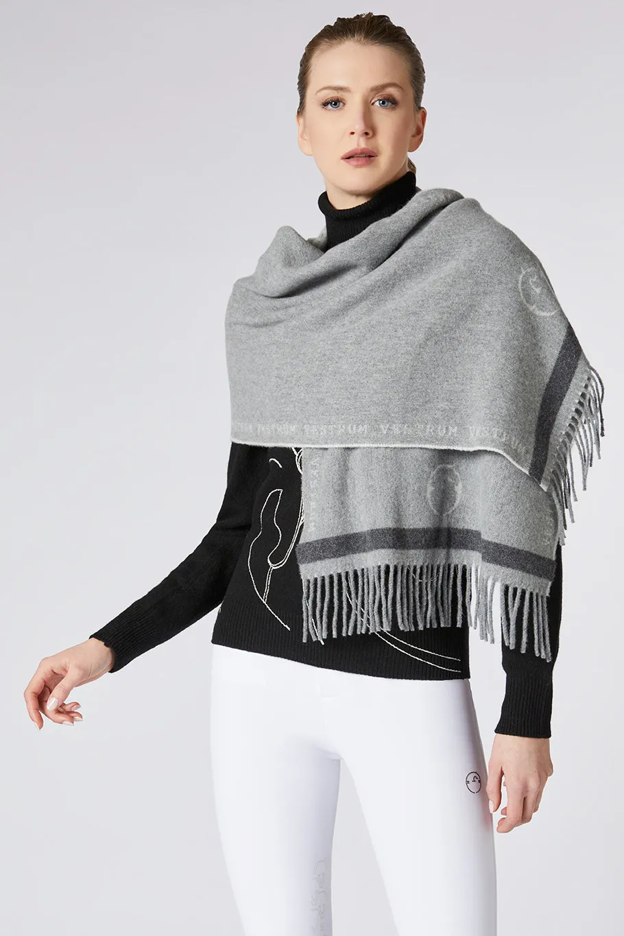 Vestrum Esine sjaal blue navy kasjmier