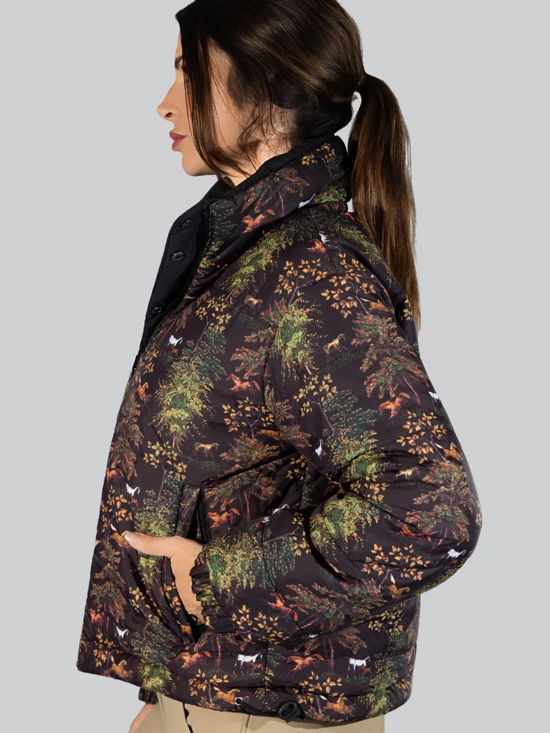 Dapplebay Reversible Puffer damesjas zwart omkeerbaar
