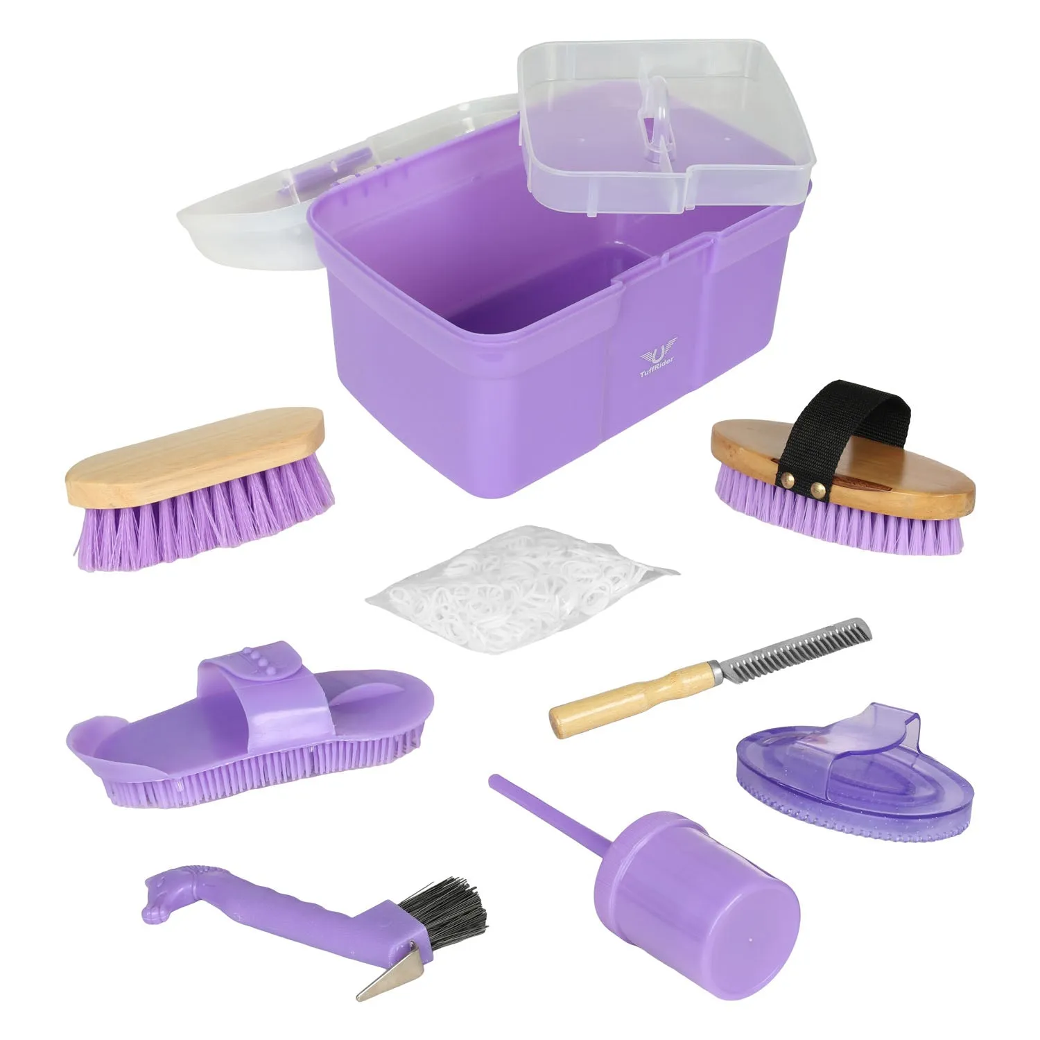 TuffRider Ultimate Groom Box poetsset 8-delig roze
