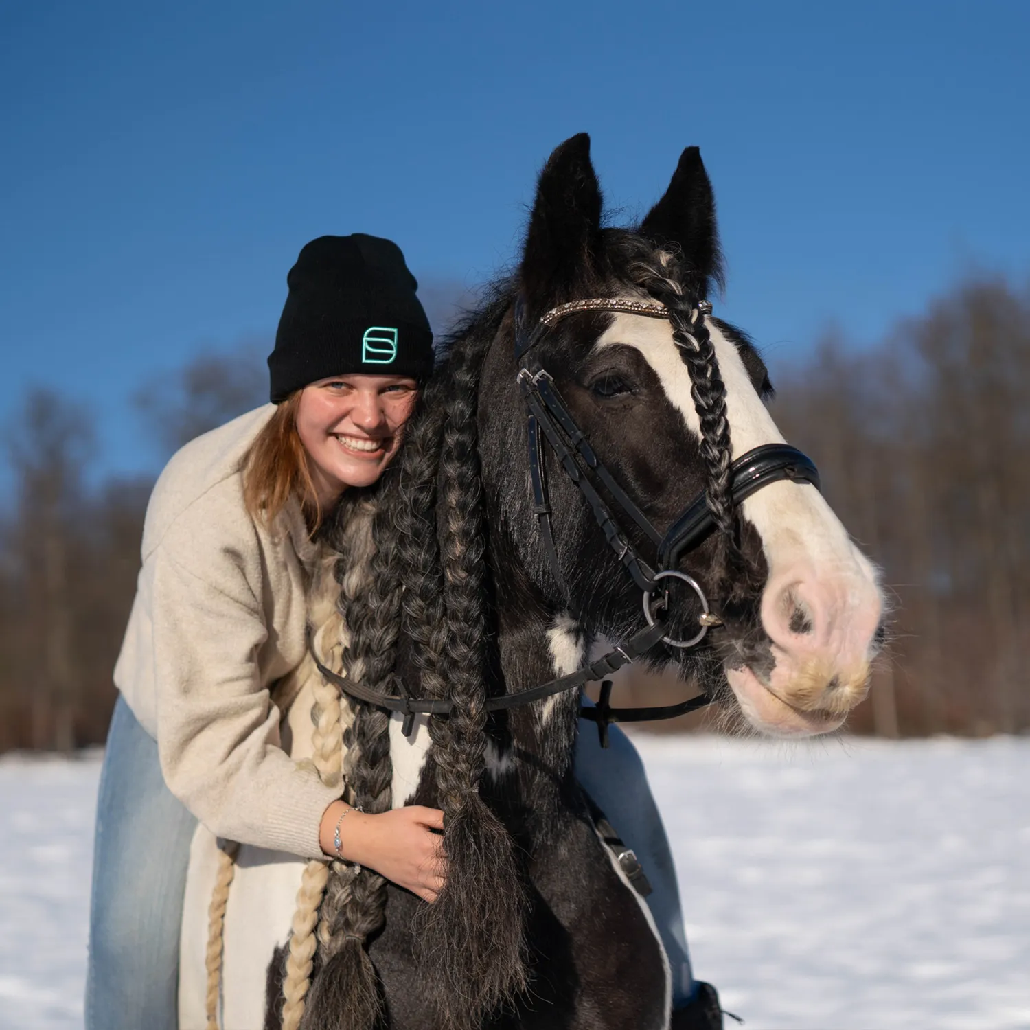 HS Sprenger Beanie muts zwart dubbellaags