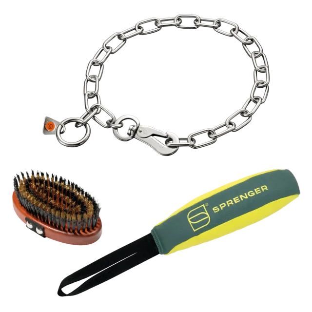 Herm Sprenger Strandbundel Hond 45cm ketting set