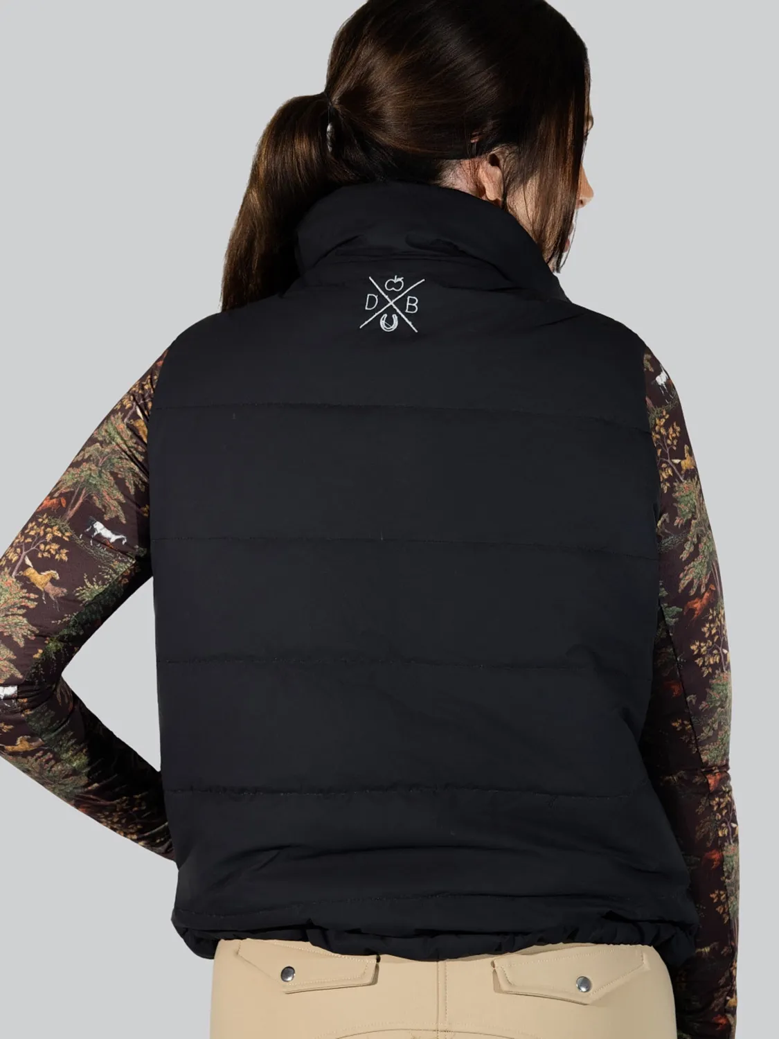 Dapplebay Reversible Puffer bodywarmer zwart omkeerbaar