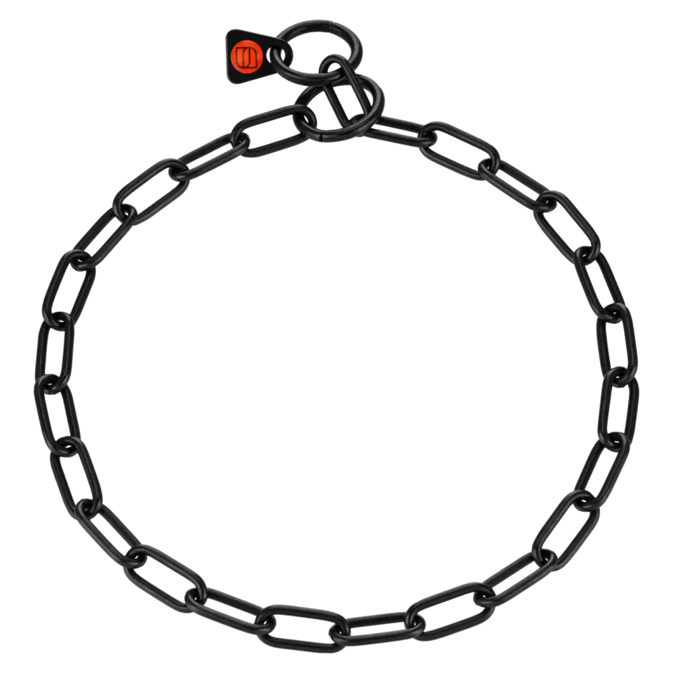 HS Sprenger honden halsketting RVS zwart 2,0 mm