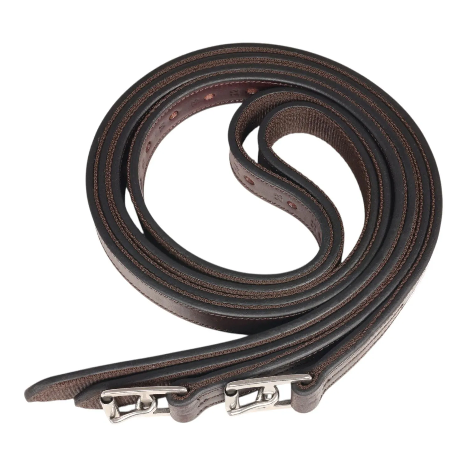 Henri de Rivel Polo beugelriemen havana brown leer STD