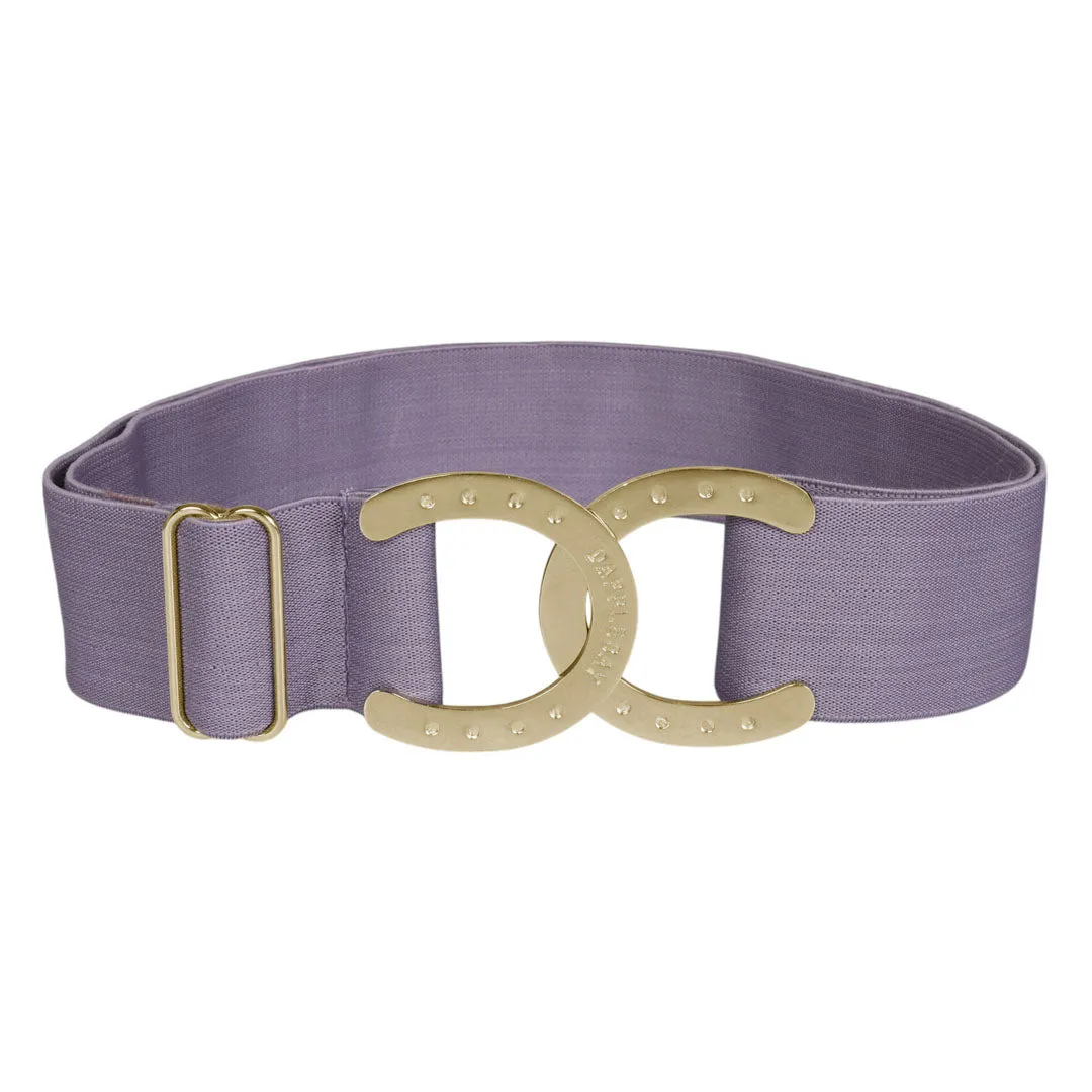 Dapplebay Horse Shoe elastische riem lavender one size