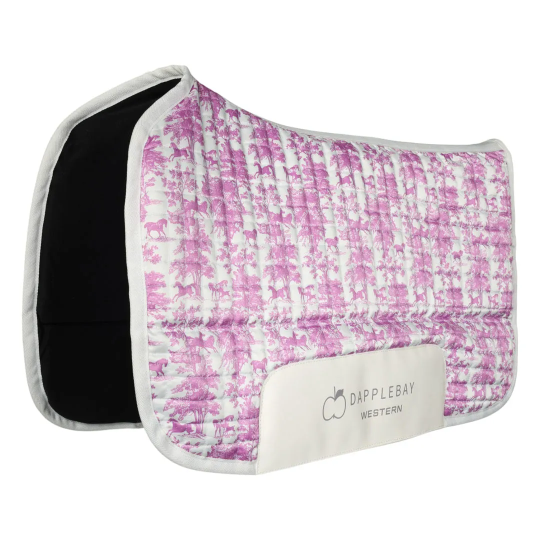 Dapplebay Equestrian Toile western zadelpad rose-white