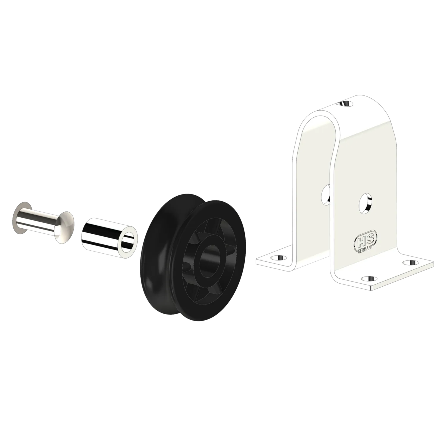 HS Sprenger Staand blok rvs 6 mm 1-schijfs