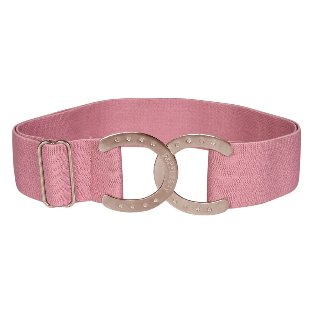 Dapplebay Horse Shoe elastische riem Lichtroze rosé