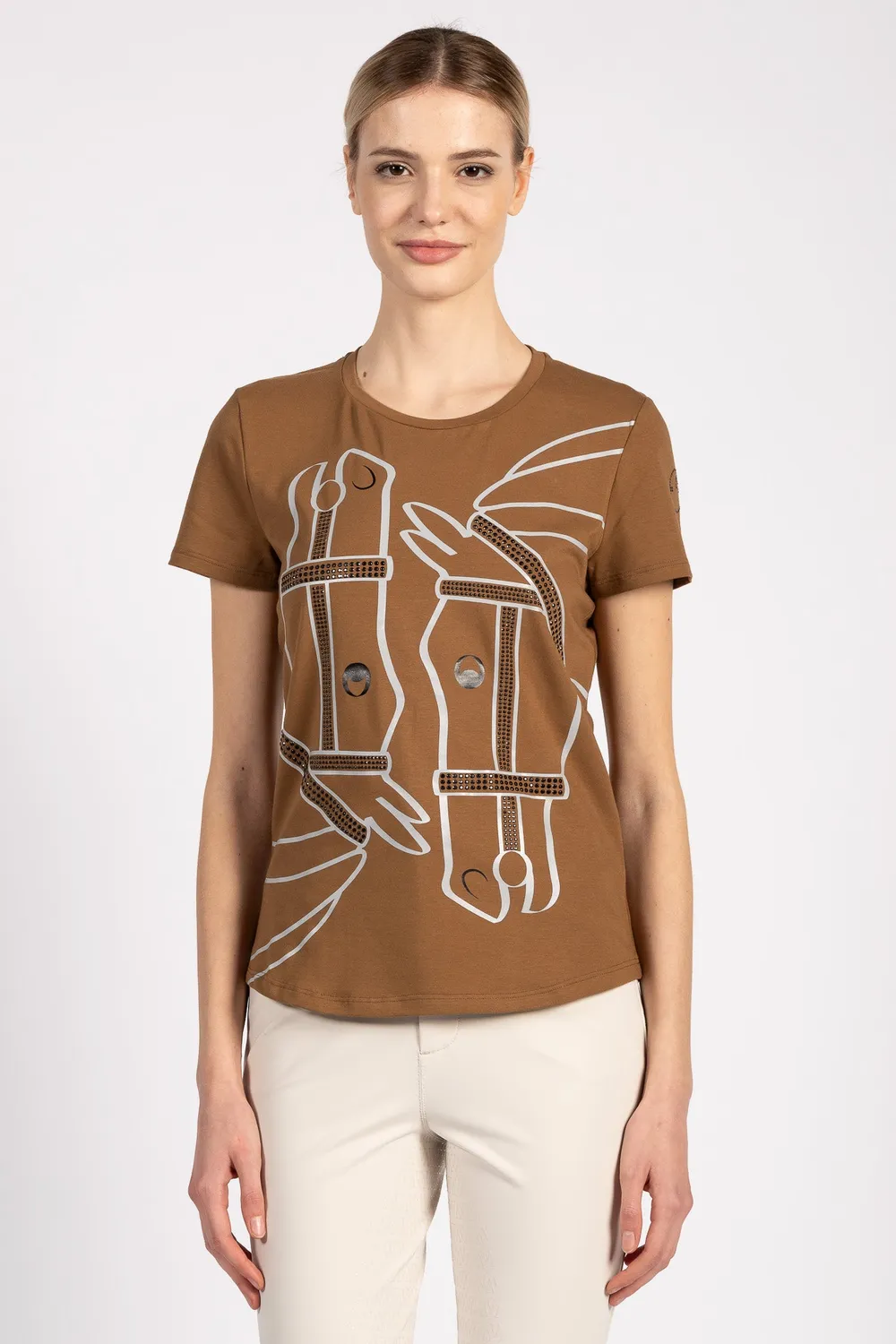 Vestrum Marbella dames T-shirt katoen paardenprint