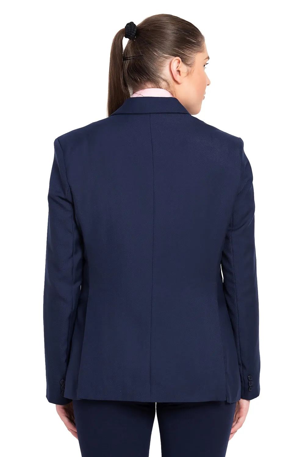 TuffRider Starter wedstrijdjasje dames navy licht twill