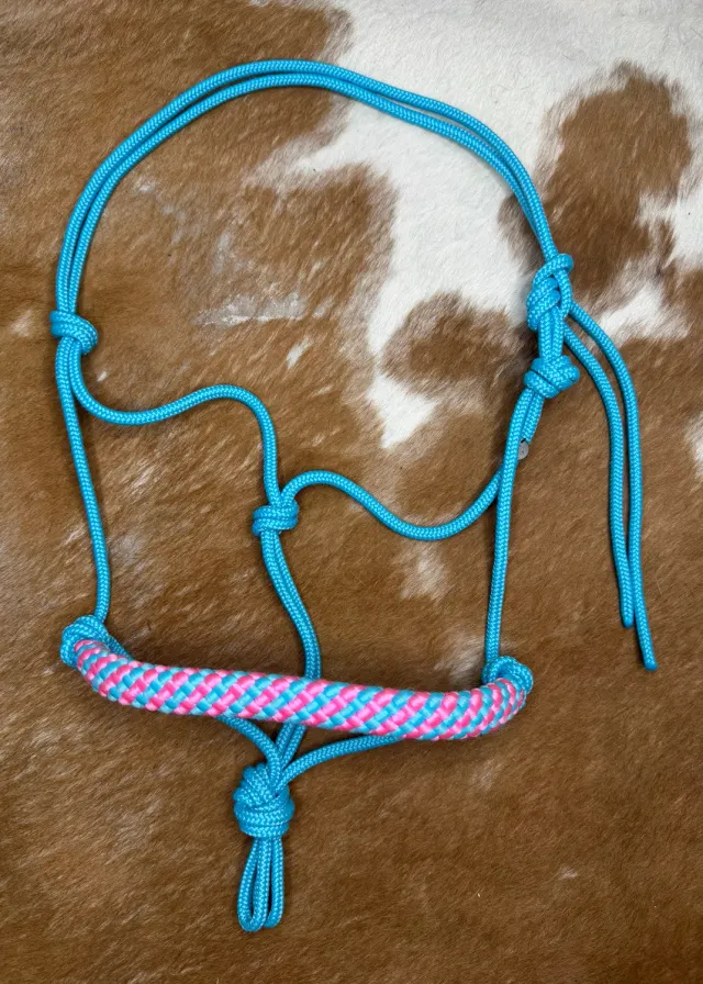 Mushabu touwhalster Shet zachte neus turquoise roze