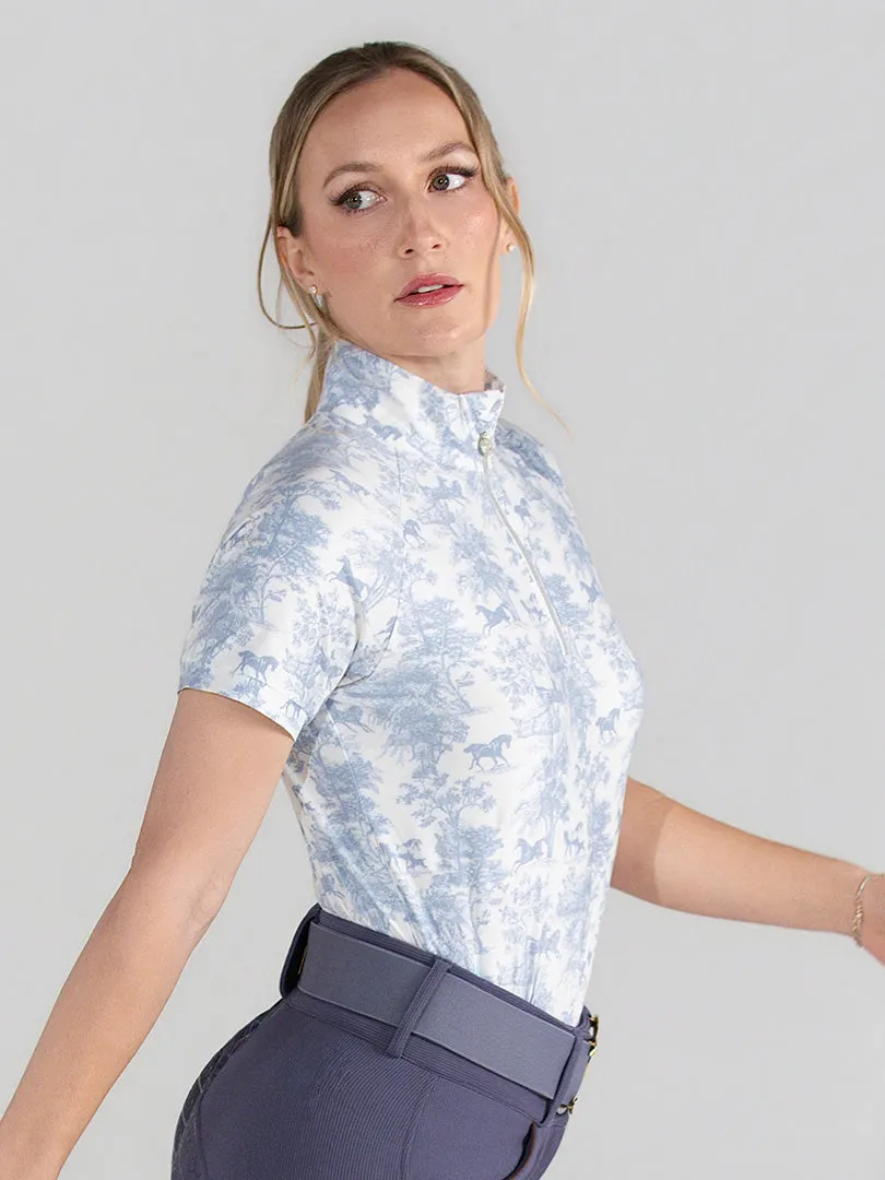 Dapplebay Equestrian Toile rijshirt Moonrise korte mouw