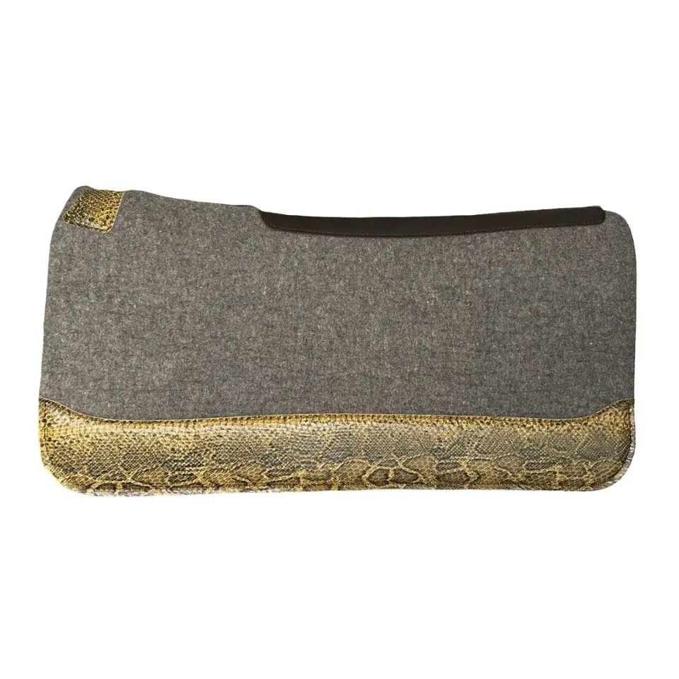 TuffRider Bedrock wollen zadelpad grijs vilt 32x32 1 inch