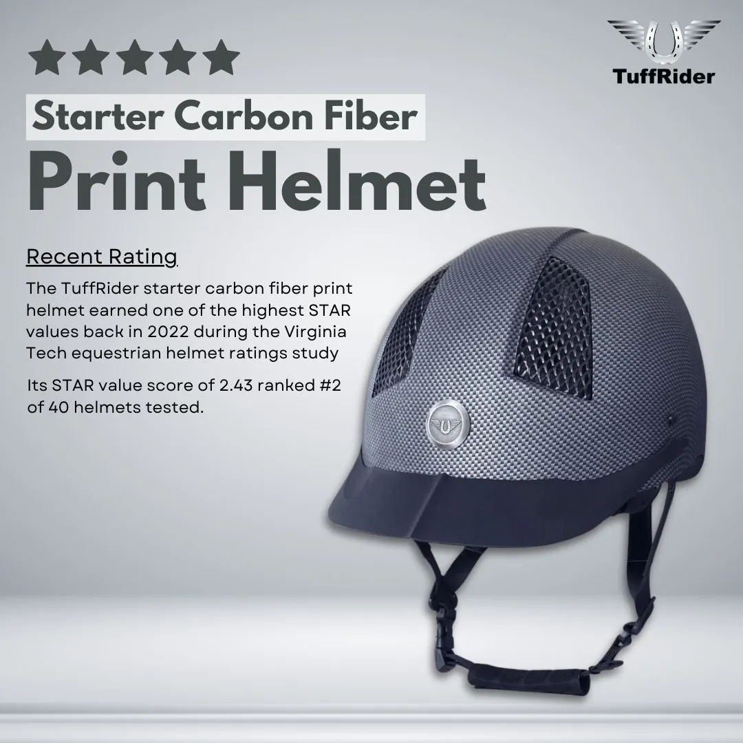 TuffRider Starter Carbon cap zwart S ventilatie