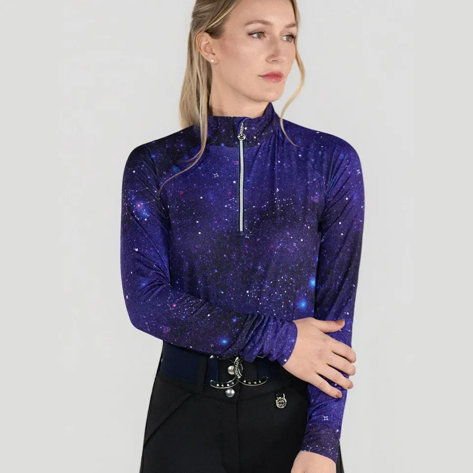 Dapplebay Constellation 1/4 Zip rijshirt navy licht