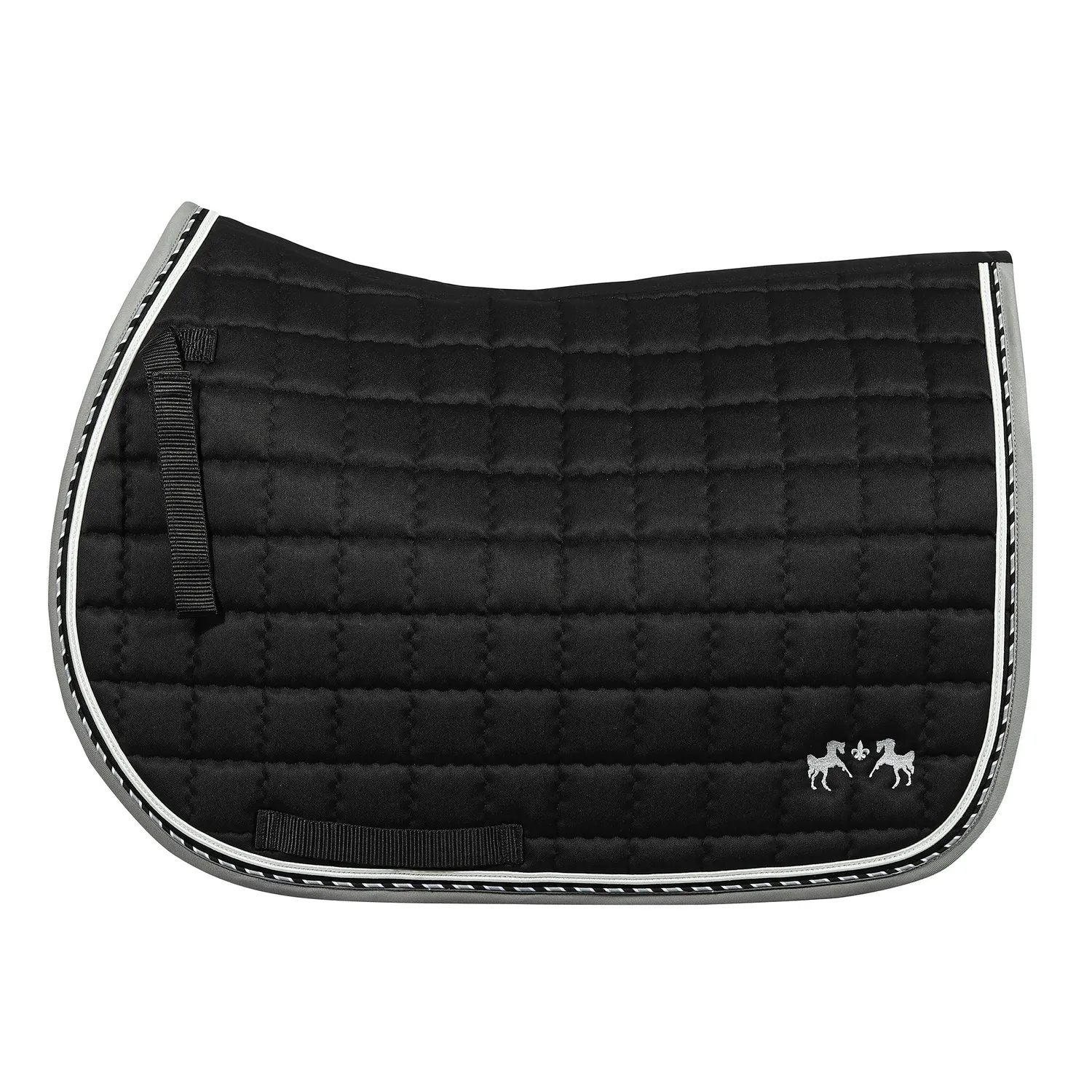 Equine Couture Coolmax Plush zadeldek wit-zwart coolmax