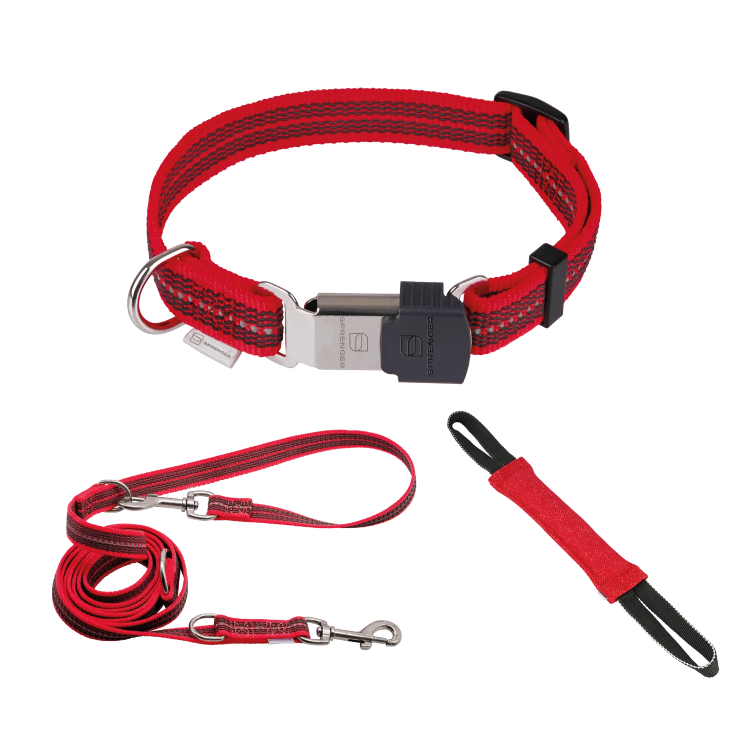 Herm Sprenger Bundle halsband 40-55cm + riem 2,3m zwart hond