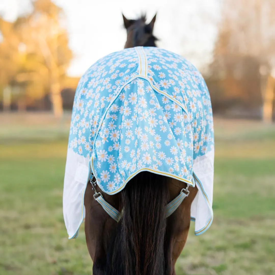 TuffRider Comfy Plus vliegendeken daisy print met singels