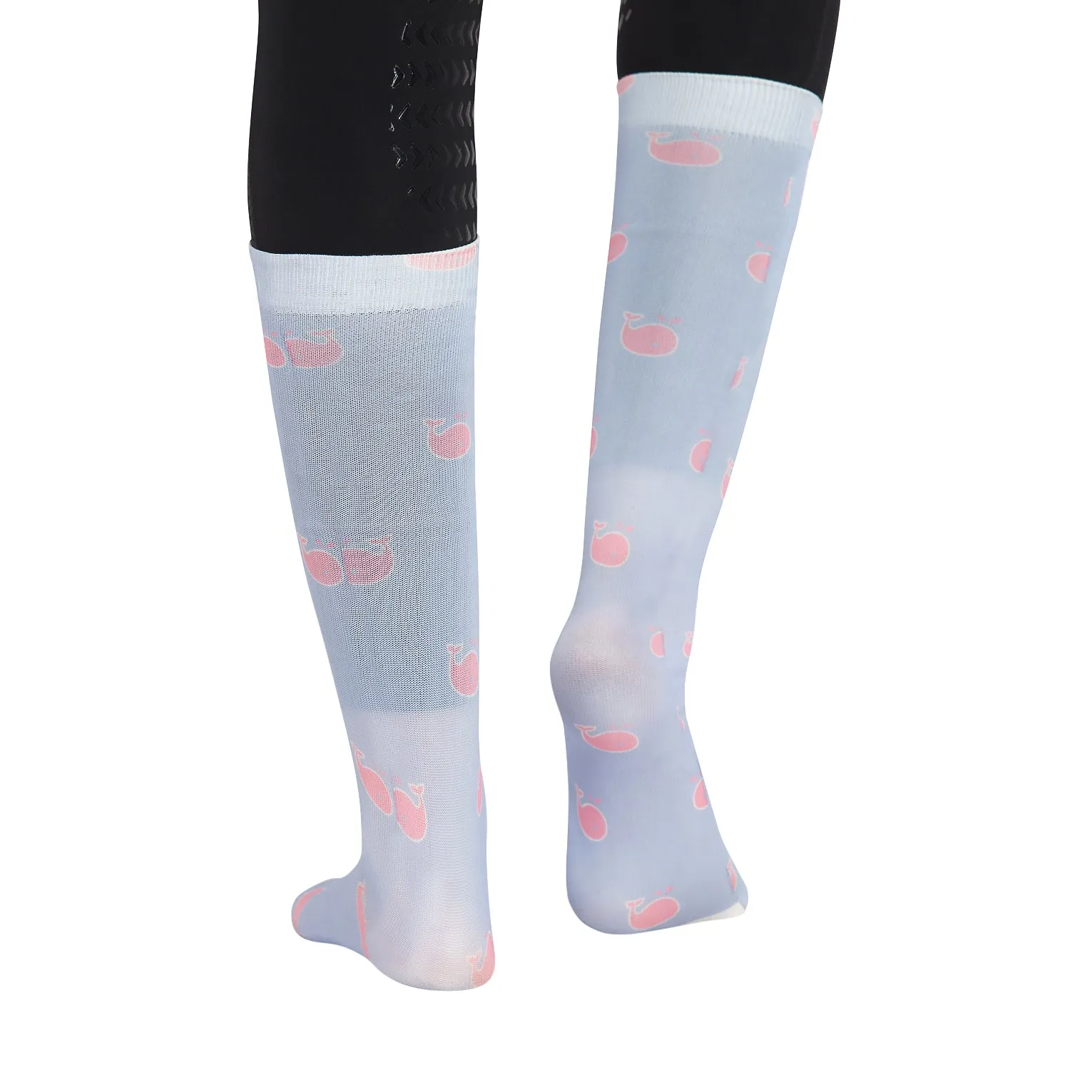 Equine Couture Ladies Whales rijsokken roze bamboe